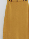 YANYAN KNITS Fall/Winter 2025 Collection: Goose Print T-shirt/Skirt Set (YYK-YYW25-1401-HUANG, Skirt)